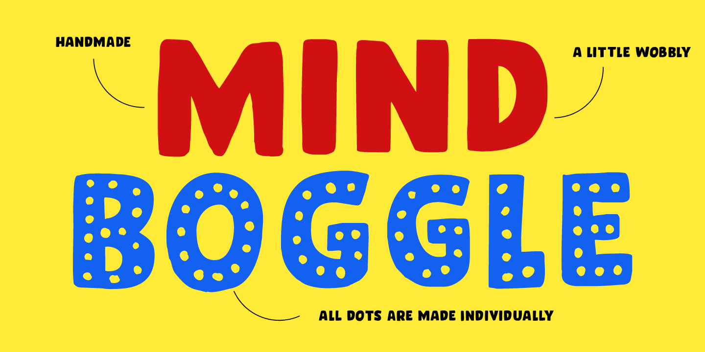 Beispiel einer Mind Boggle Dots-Schriftart